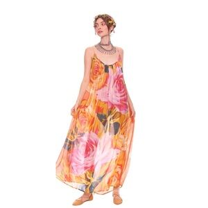 Aratta Multicolor Exotic Floral Maxi Dress